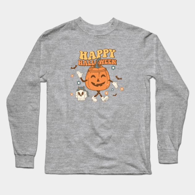 Happy Halloween Pumpkin Party Long Sleeve T-Shirt by ivaostrogonac